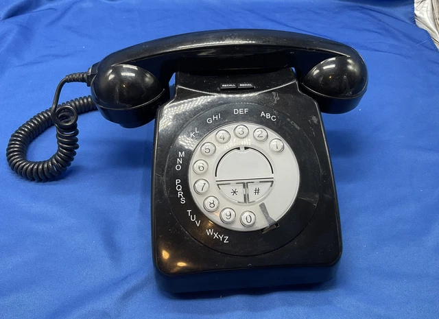 Geemarc Telecom Mayfair Push Button Telephone Black Vintage / Retro Working