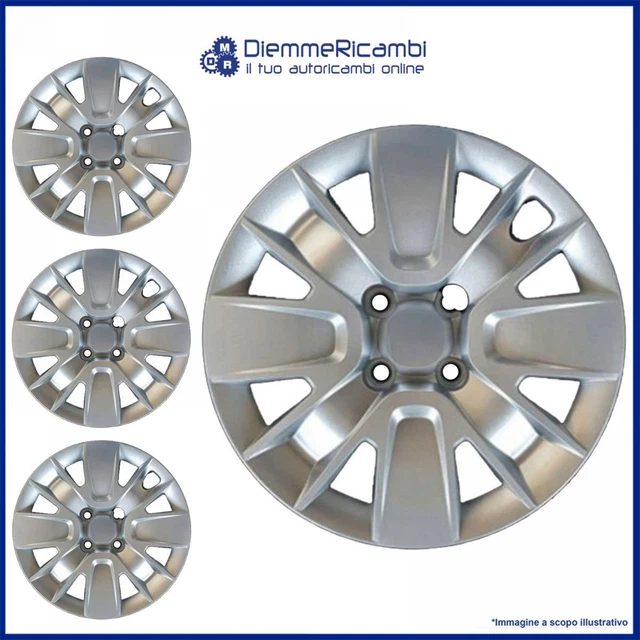 735374229 SET 4 COPRICERCHI COPPE RUOTE DA 13 POLLICI FIAT PANDA 1.2