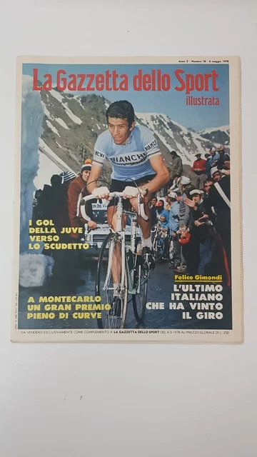 Gazzetta Dello Sport 3 Giugno 1976 - Gimondi Merckx Milanesio Sterling - Original