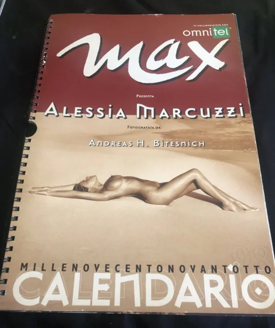 Calendario Alessia Marcuzzi 1998 Max, Fotografata Da Andreas H. Bitesnich