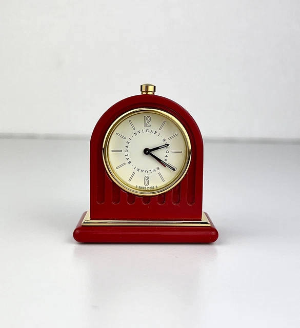Réveil De Voyage Vintage Pliable à Quartz, étui En Cuir Rouge, Style Art Déco (occasion)