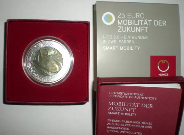 1 x 25 Euro Niob   2021 Mobilität   Der Zukunft