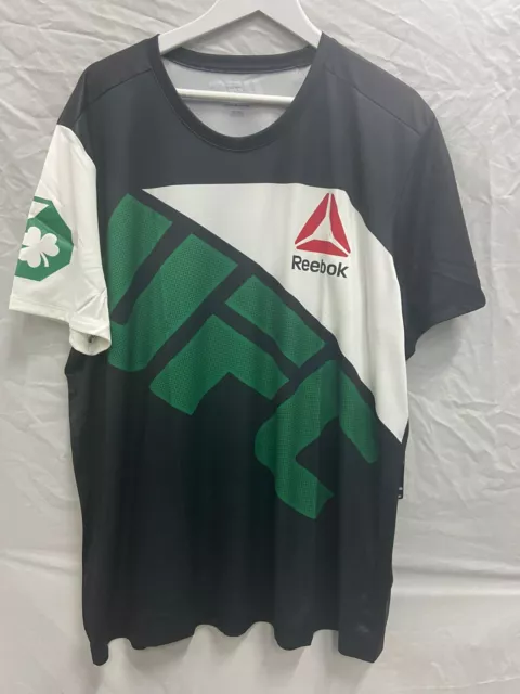 T-shirt maglia UFC Conor McGregor Reebok adulto nero verde bianco