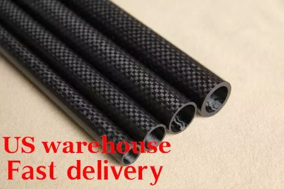 3K Carbon Fiber Tube/ tubing OD 10mm x ID 6mm x 8mm x 500mm Pipe Model DIY US