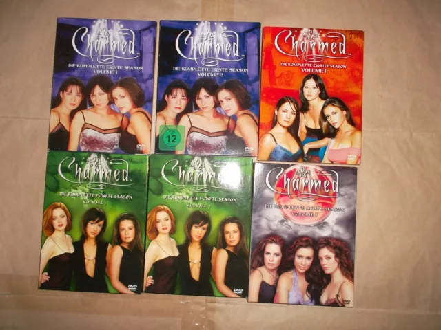 Charmed Season 1 Vol 1 & 2 + 2 Vol 1 + 5 Vol 1 & 2 + 8 Vol 1 / TV Serie 6 Boxen