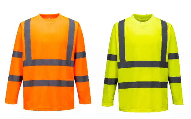 Portwest S178 Alta Visibilidad Seguridad Ligera Camisa de Trabajo Manga Larga