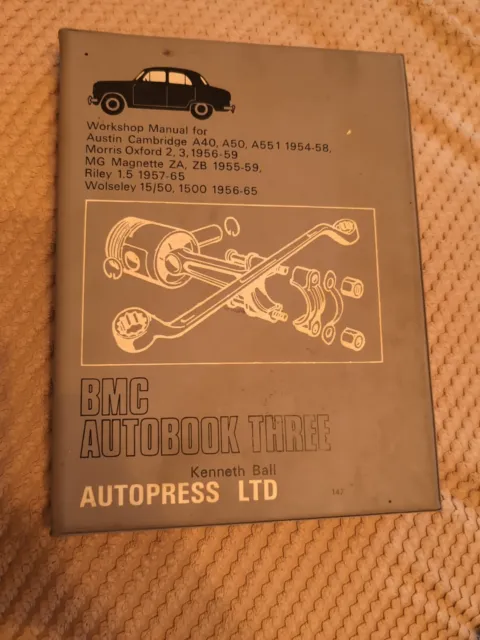 Mg Magnette Za,Zb,Austin Cambridge,Morris Oxford Workshop Manual 1954-1965