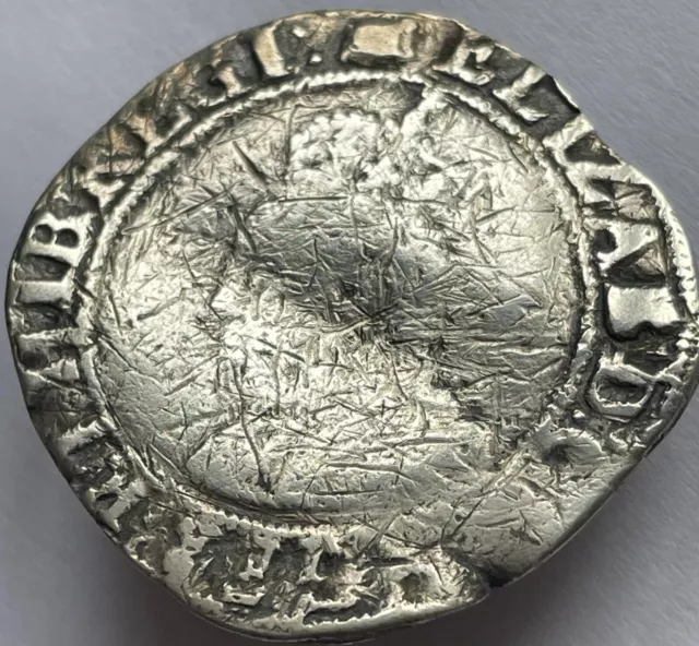 1594-96 Elizabeth I (1st) Silver Hammered Shilling Woolpack MM Tower mint