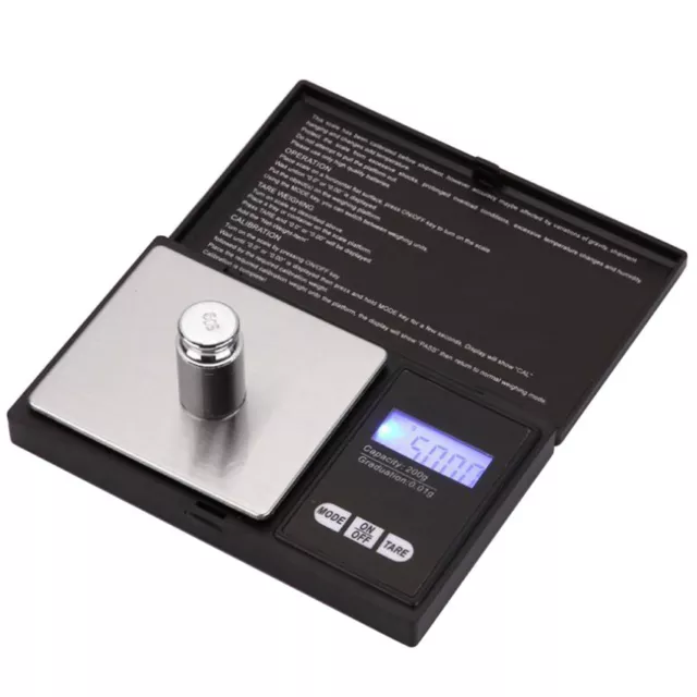 Portable 200g x 0.01g Mini Digital Scale Jewelry Pocket Balance Weight Gram LCD