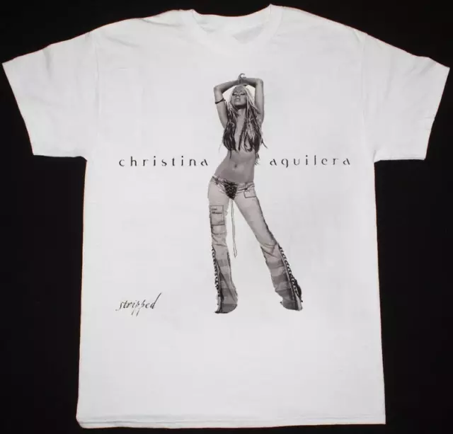 CHRISTINA AGUILERA Stripped Double Record Album T Shirt Women BC658