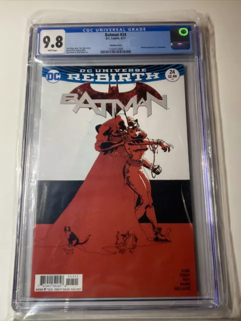 Batman (2016 Rebirth) # 24 Tim Sale Variant Batman proposes to Catwoman CGC 9.8