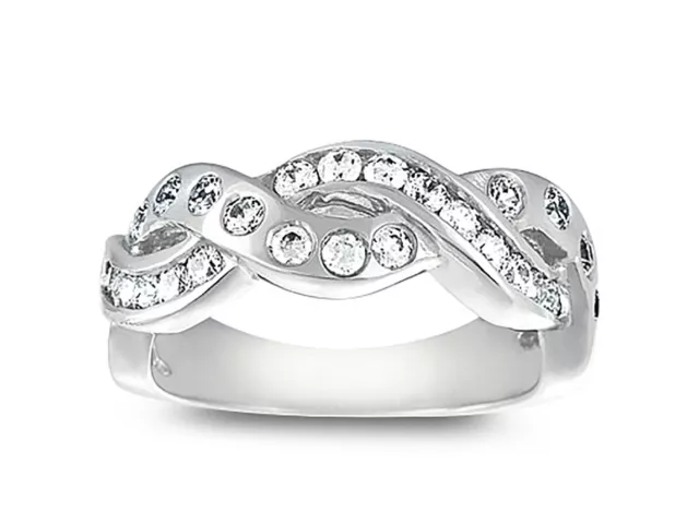 0.65ct Diamond Wedding Band Ring 950 Platinum Round Brilliant Cut Channel H SI2