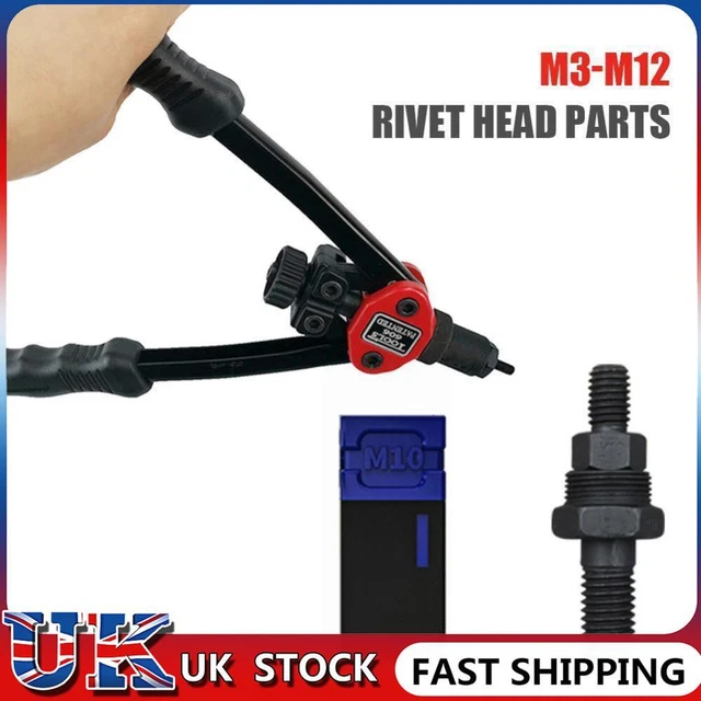 Rivets Nuts Insert Flat Head Threaded for Hand Riveter Gun Tools (M10) ❀