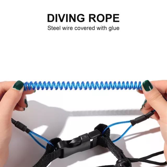 Torch 6 Colors Coil Springs Spiral Ring Dive Scuba Diving Snappy Camera Lanyard