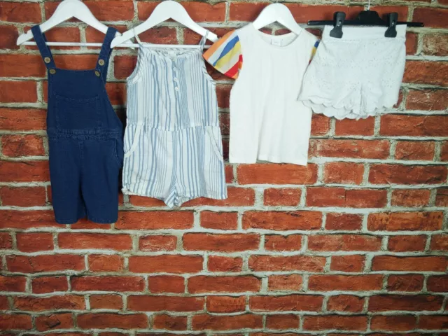 Girls Bundle Age 3-4 Years Next Zara Shorts Dungarees Playsuit Tee Summer 104Cm