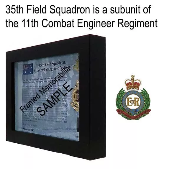 35 Field Squadron, 11th Combat Engineer Regiment - Framed Memorabilia