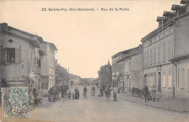Cpa 31 Sainte Foy Rue De La Poste