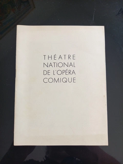 PLAQUETTE : THEATRE NATIONAL DE L'OPERA COMIQUE - SAISON 1970-1971. by