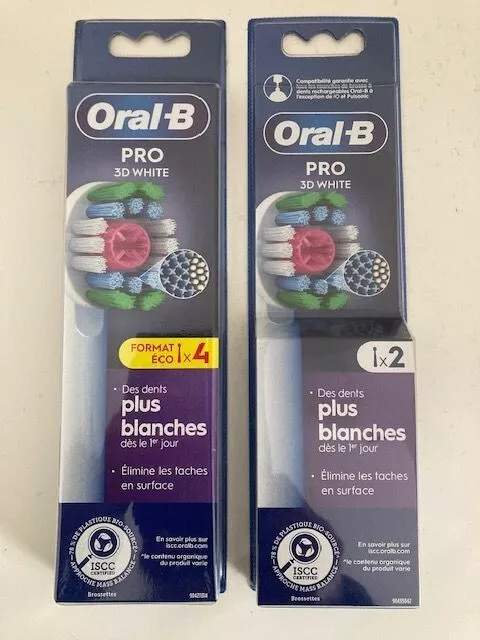 6 Brossettes Oral B 3D White
