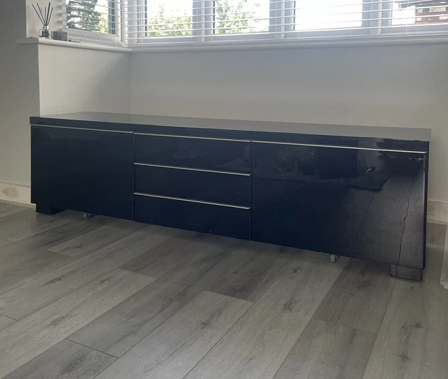 IKEA BESTA BURS Black Tv Stand And Wall Unit £45.00 PicClick UK