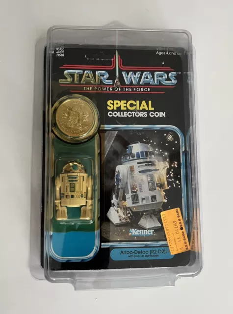 Star Wars Power of the Force 1984 Kenner R2-D2 Pop-up last 17 dernier unpunched