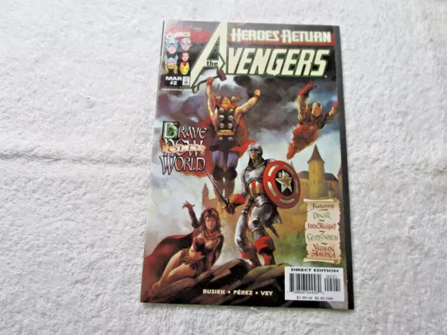 Marvel Comics AVENGERS #2 (1998) in NEAR MINT- condition Variant Cover