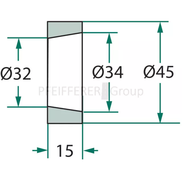 Einschweißbuchse Buchsen für Trägerrohre   V-Nr. 43018100-4F