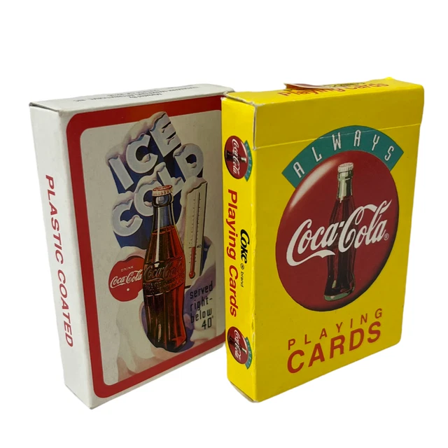 Coca Cola Playing Cards Always 1994 & Ice Cold 1993 Excellent Condition Vintage