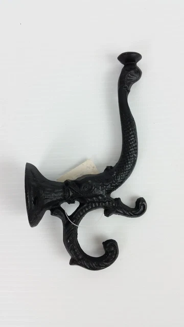 VTG  Cast Iron  KOI FISH Coat Robe Wall Hook Single Double Triple Hardware NOS
