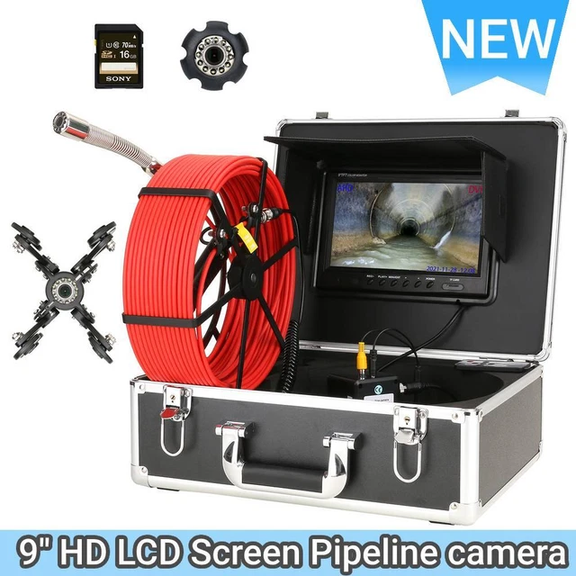 Sewer Camera 9", 1080P Camera DVR Recorder for Plumber, Homeowners 16GB TF Card