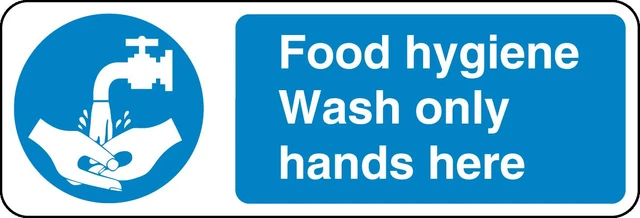 Autocollant bleu obligatoire santé et sécurité hygiène alimentaire lavage des mains seulement autocollant