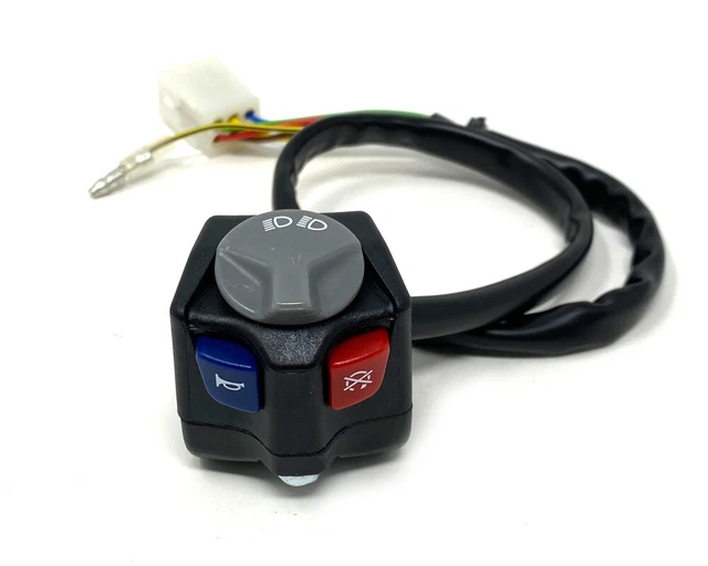 Interruttore Manubrio 3 In 1 Per Scooter Elettrico KUGOO M4 E M4 PRO - Pulsanti Per Clacson, Luci E Frecce - Spina Impermeabile A 5 Pollici, Ricambio Originale