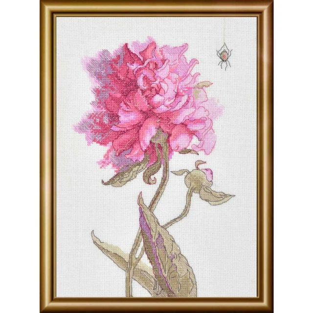 Kit Broderie Point De Croix Margot – La Cour Fleurie – Thème Jardin Fleuri – Neuf