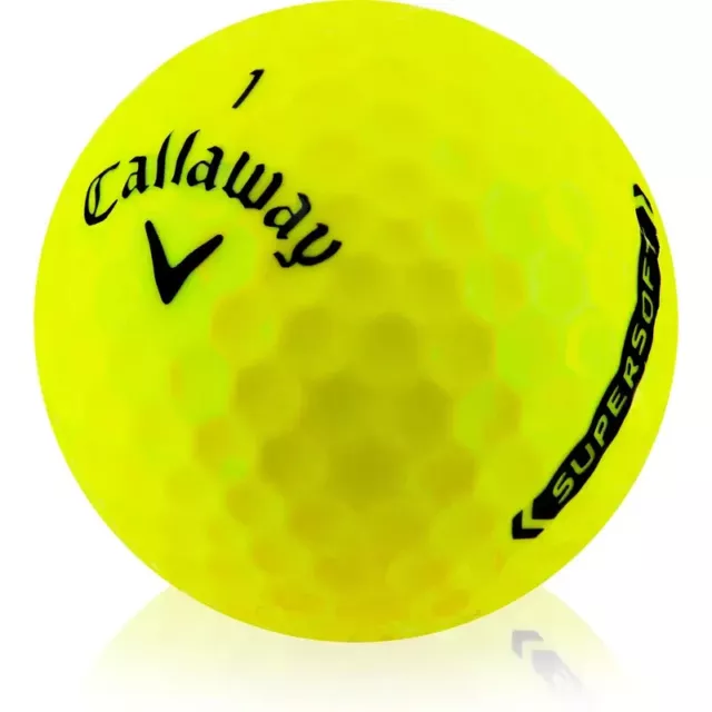 24 Callaway Supersoft Yellow Near Mint AAAA Used Golf Balls