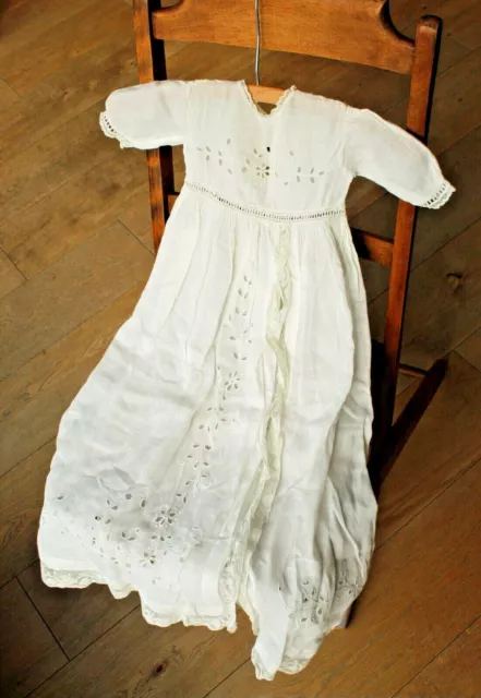 Victorian Cotton Handmade Broderie Anglaise Christening Baptism Gowns