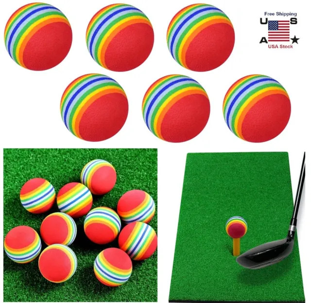 50× Quality Foam Sponge Training Golf Balls Elastic Soft Indoor Practice Ball US