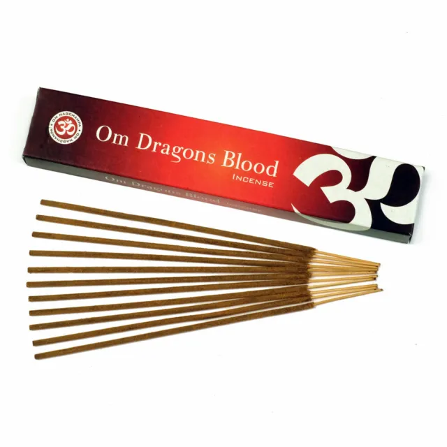 Om Natural Incense Sticks - Dragons Blood - 12 Sticks - 15 grams