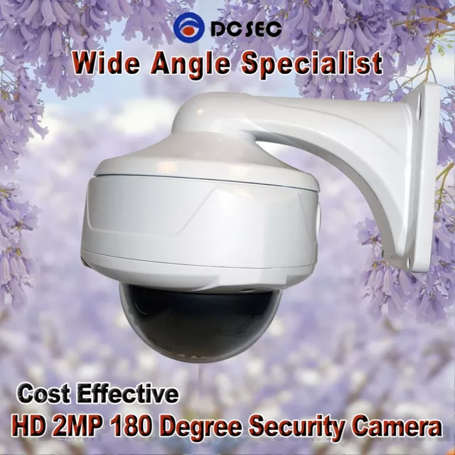 HD 2MP 180 Degree Wide Angle Security Camera CCTV Dome 1.7mm Lens 4 in 1 Outdoor
