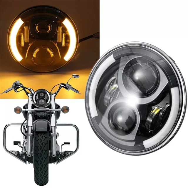 SKUNTUGUANG 7-Zoll LED Scheinwerfer Für Harley-Davidson - Mit DRL Und Blinker