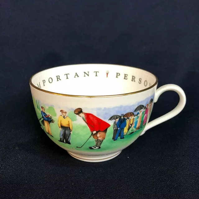 Royal Worcester VIP Jumbo Cup - Golfing Theme - TO A VERY IMPORTANT PERSON