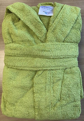 Lumina 100% Cotton Large Hooded Robe Light Lime Color