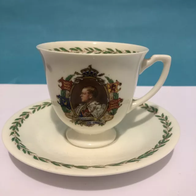 Coronation King Edward V111 - Cup & Saucer - Royal Doulton