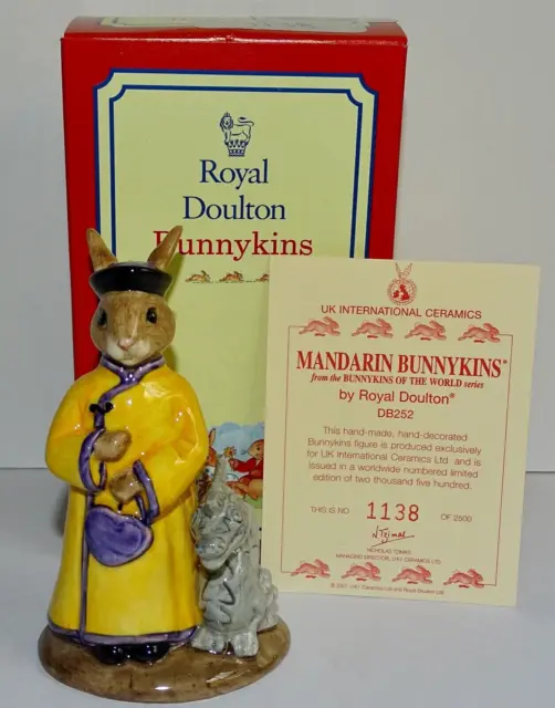 Bunnykins MANDARIN Figure DB252 UKI EXCLUSIVE Ltd 2500 Royal Doulton NEW 💜