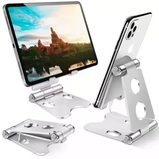 soporte movil y tablet sobremesa de aluminio compatible hasta 12.9 pulgadas