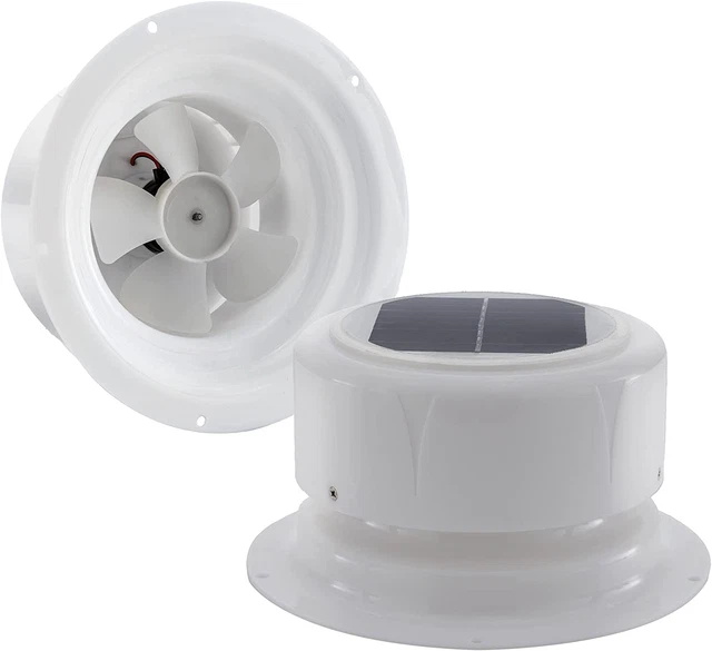 RV SOLAR VENTILATION FanSolar Powered Ceiling Vent with Fan for RV