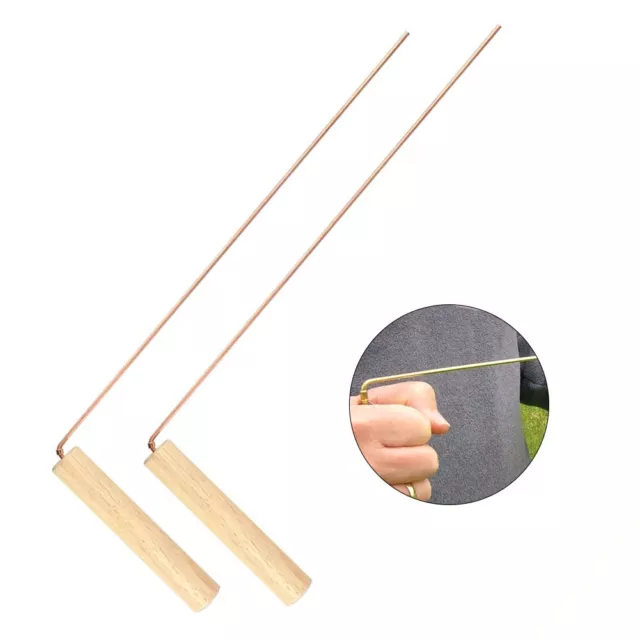Practical Copper Probes with Grounding Wooden Handles for Divination Tool