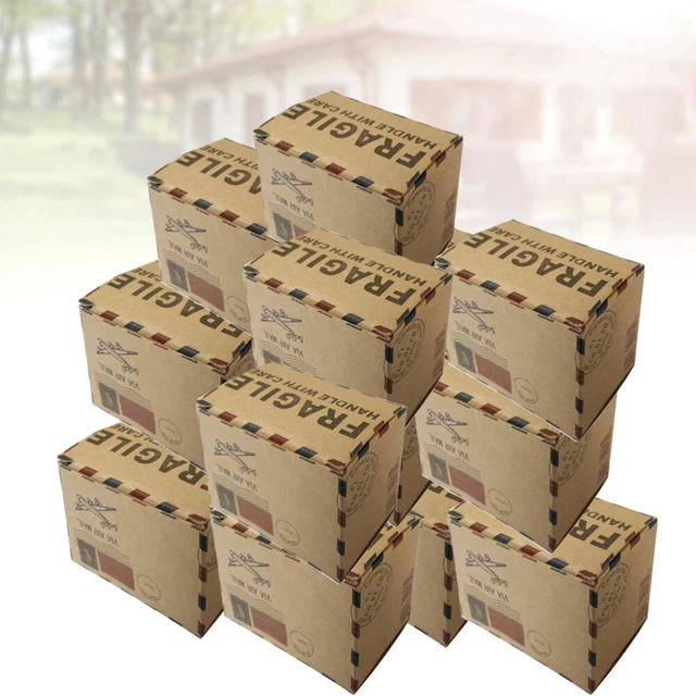 40 pz scatola in carta kraft scatola delicata scatola vintage scatola portaoggetti