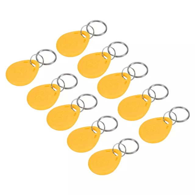 10Pcs ID Card Key Fob RFID Proximity 125KHz Read Only Contactless Token Yellow