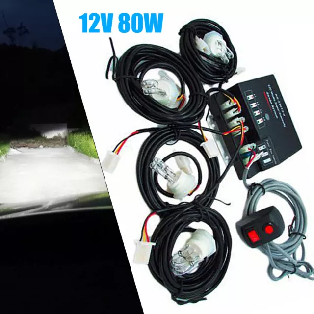 4X Emergency Vehicle Surface Mount Strobe Kit Warning HID Hideaway Strobe Light