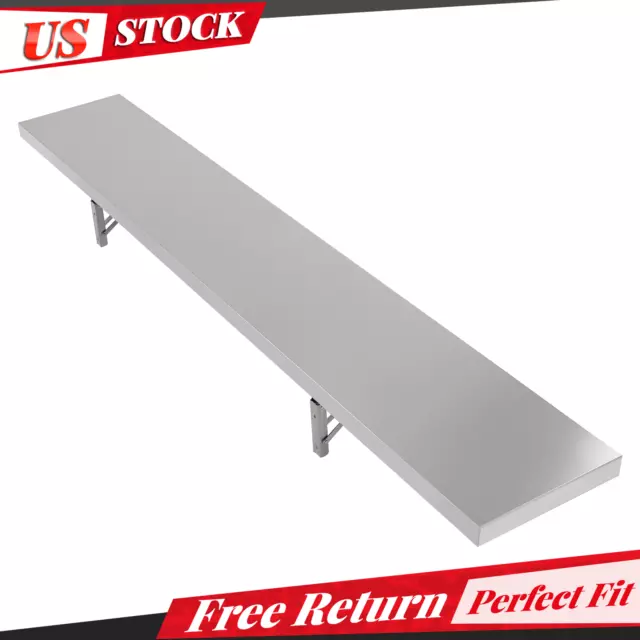 Concession Stand Shelf for Window Trailer Food Truck  6 Foot Stainless 66lbs